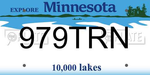 979TRN Minnesota License Plate