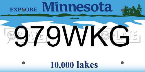 979WKG Minnesota License Plate