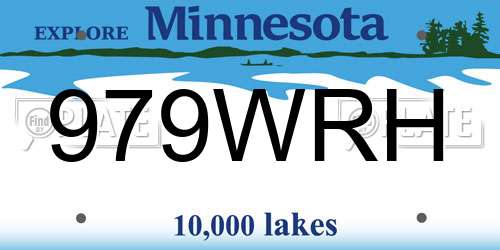 979WRH Minnesota License Plate