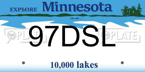 97DSL Minnesota License Plate