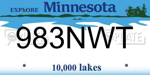 983NWT Minnesota License Plate