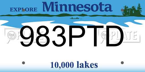 983PTD Minnesota License Plate