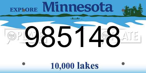 985148 Minnesota License Plate