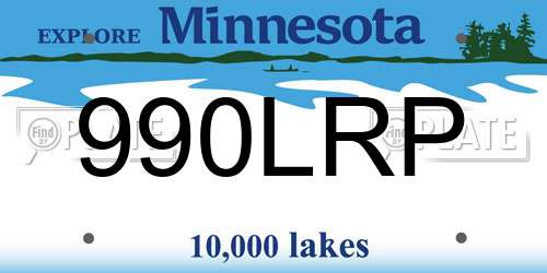 990LRP Minnesota License Plate