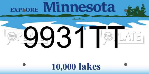 9931TT Minnesota License Plate