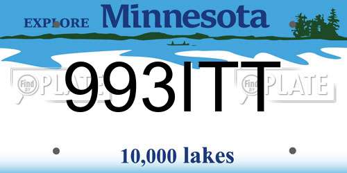 993ITT Minnesota License Plate