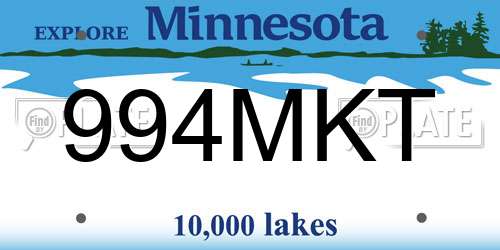 994MKT Minnesota License Plate