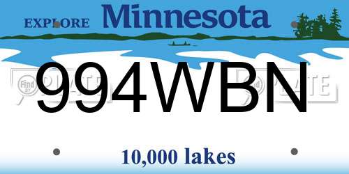 994WBN Minnesota License Plate