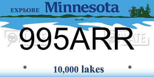 995ARR Minnesota License Plate