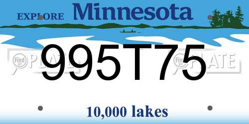 995T75 Minnesota License Plate