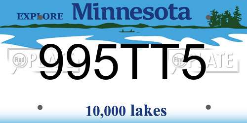995TT5 Minnesota License Plate