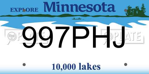 997PHJ Minnesota License Plate