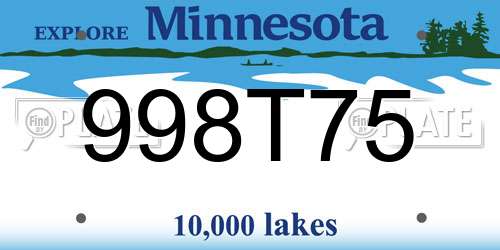 998T75 Minnesota License Plate