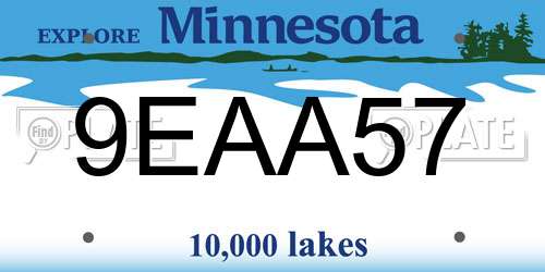 9EAA57 Minnesota License Plate