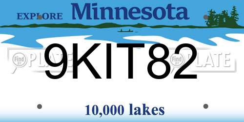 9KIT82 Minnesota License Plate