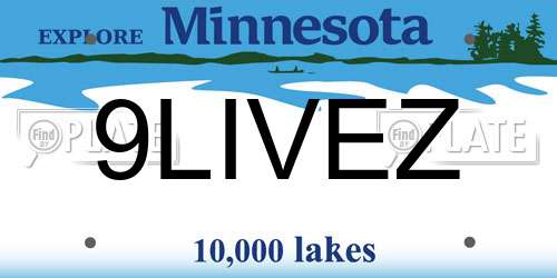 9LIVEZ Minnesota License Plate