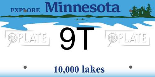 9T Minnesota License Plate