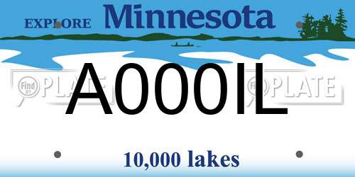A000IL Minnesota License Plate
