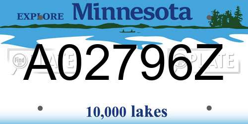 A02796Z Minnesota License Plate