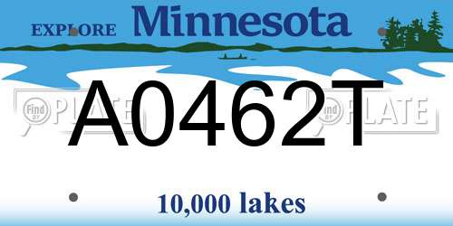 A0462T Minnesota License Plate