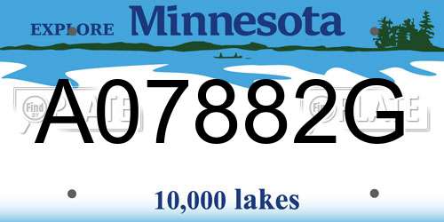 A07882G Minnesota License Plate