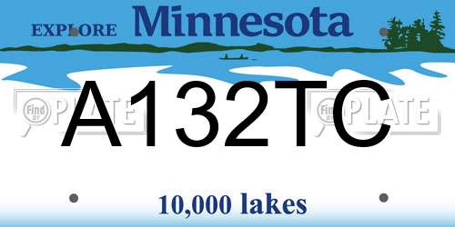 A132TC Minnesota License Plate