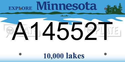 A14552T Minnesota License Plate