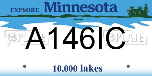A146IC Minnesota License Plate