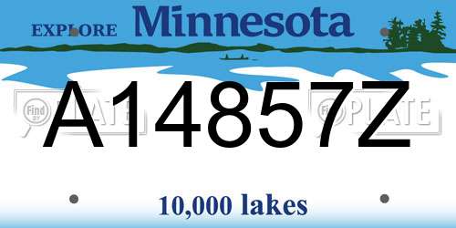 A14857Z Minnesota License Plate
