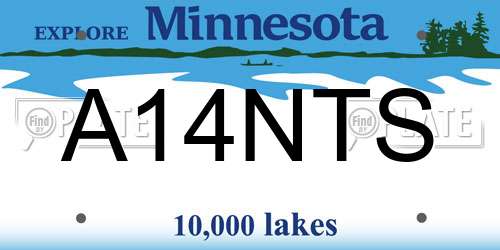 A14NTS Minnesota License Plate