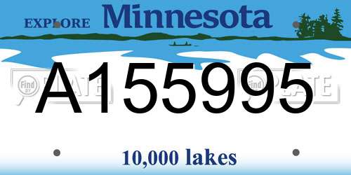 A155995 Minnesota License Plate