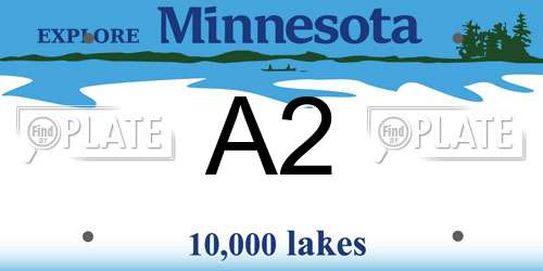 A2 Minnesota License Plate