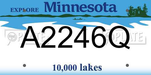 A2246Q Minnesota License Plate