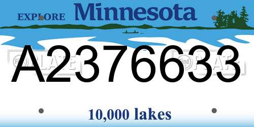 A2376633 Minnesota License Plate