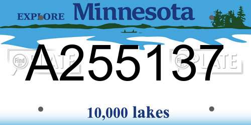A255137 Minnesota License Plate