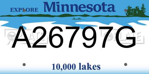 A26797G Minnesota License Plate