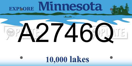 A2746Q Minnesota License Plate