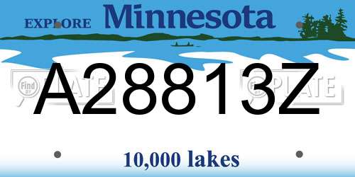 A28813Z Minnesota License Plate