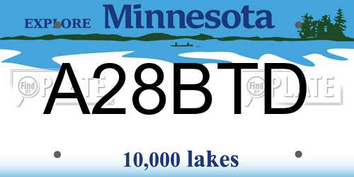 A28BTD Minnesota License Plate