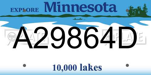A29864D Minnesota License Plate