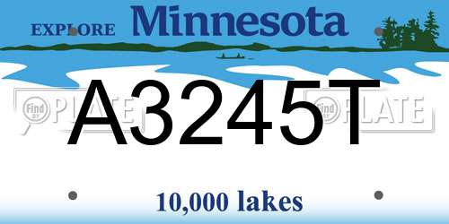 A3245T Minnesota License Plate
