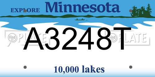 A3248T Minnesota License Plate