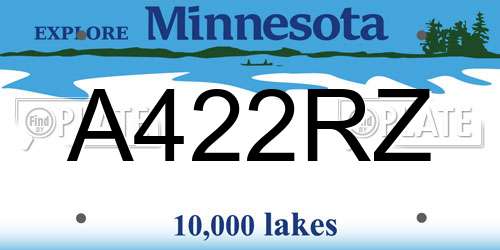 A422RZ Minnesota License Plate