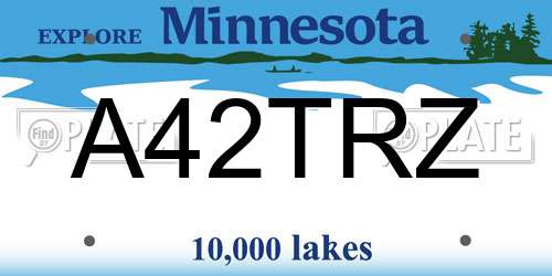 A42TRZ Minnesota License Plate