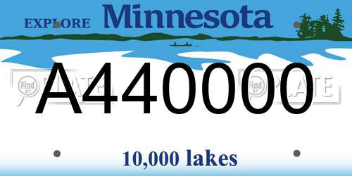 A440000 Minnesota License Plate