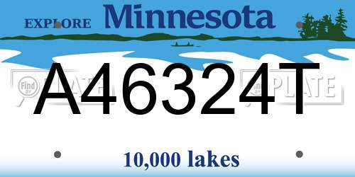 A46324T Minnesota License Plate