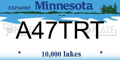 A47TRT Minnesota License Plate