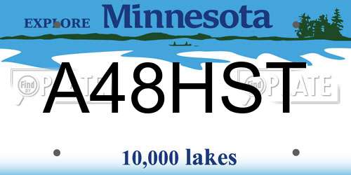 A48HST Minnesota License Plate