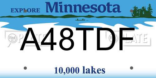 A48TDF Minnesota License Plate