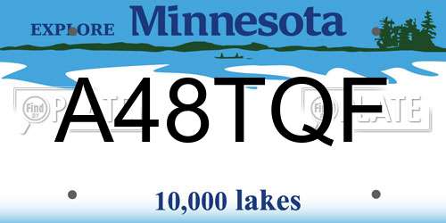 A48TQF Minnesota License Plate